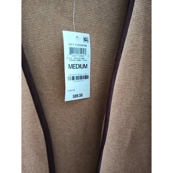 Charter Club Camel Cardigan. Warm camel HTHR. Oct Fashion. Size M - Picture 4 of 6